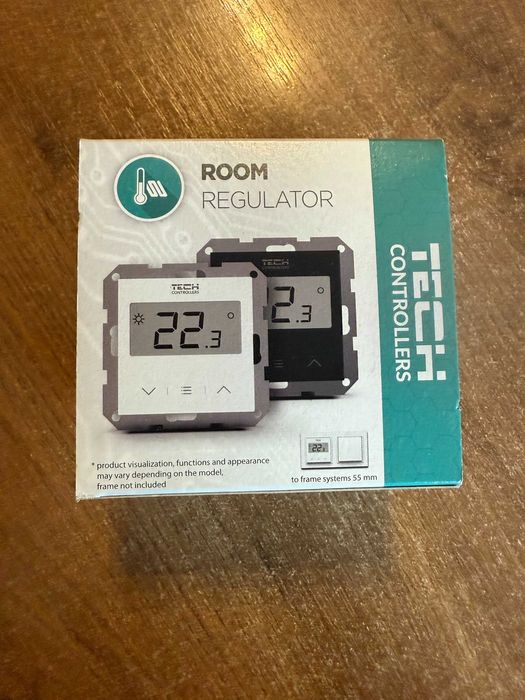 sterownik regulator termostat pokojowy  podtynkowy  TECH F-12B  białe
