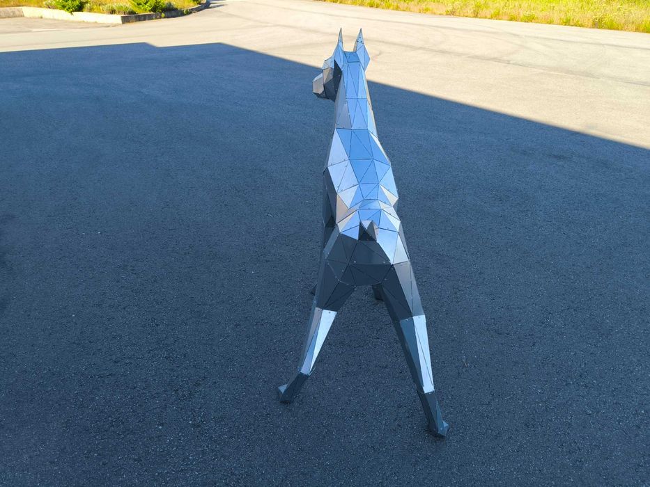 LINDO CÃO  ART METAL DECORAÇÃO JARDIM ESTATUA