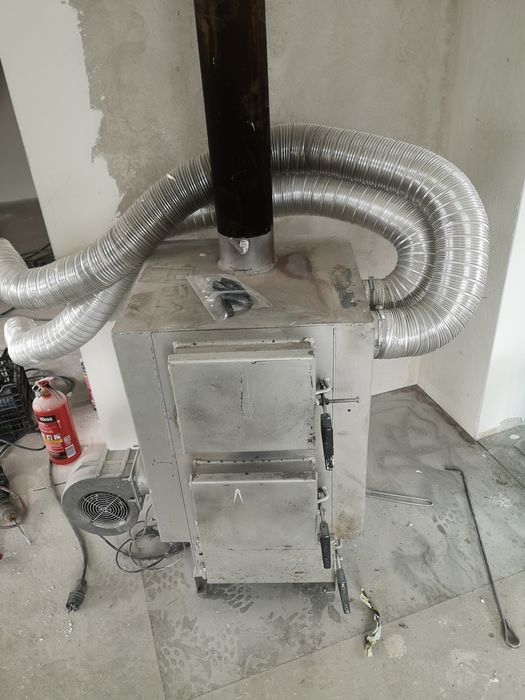 Piec nadmuchowy largo 19kw , rury spiro 15mb