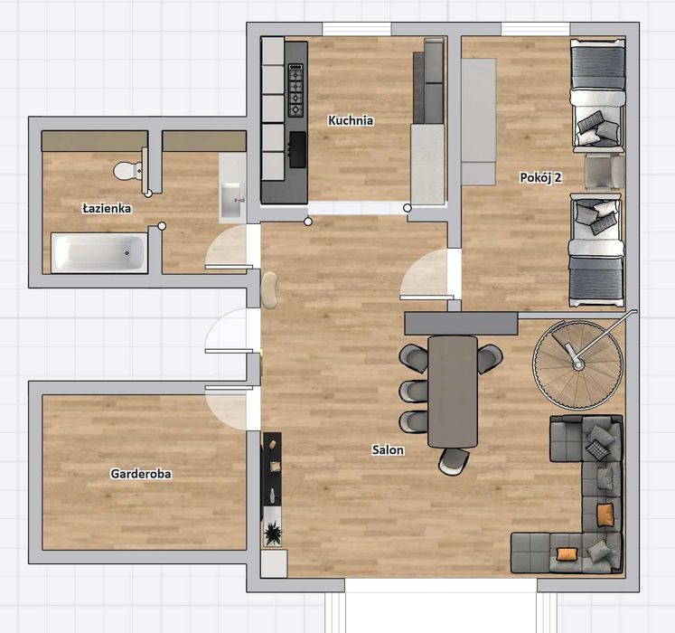 Mieszkanie 120m2 z antresolą 30m2 / Ostra Górka Wojska Polskiego