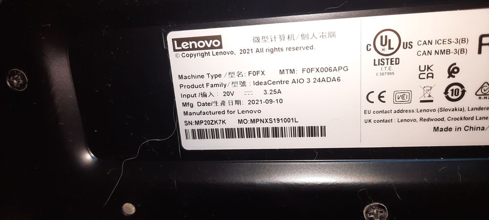Lenovo all in one 324ADA6 24POLEGADAS447061822894909443