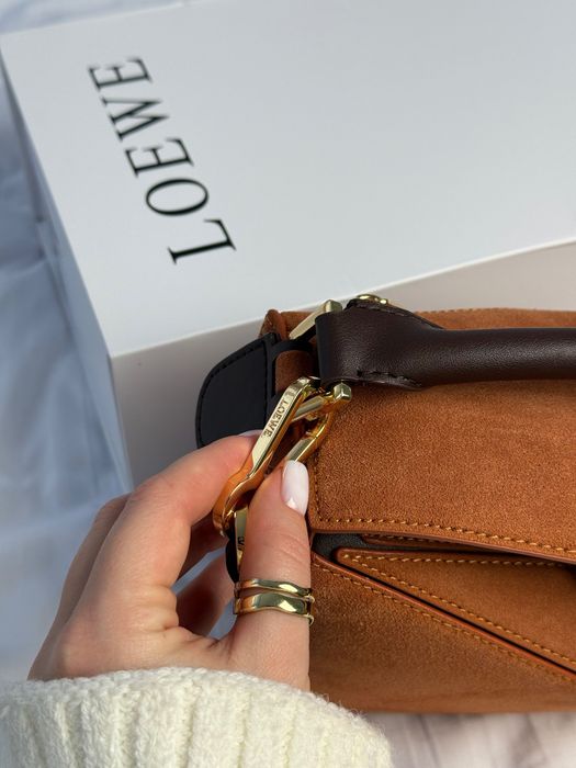 Сумка Loewe puzzle замшева