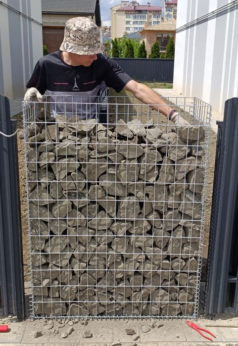Габіони, Сітка, Облицювання, Габіони.