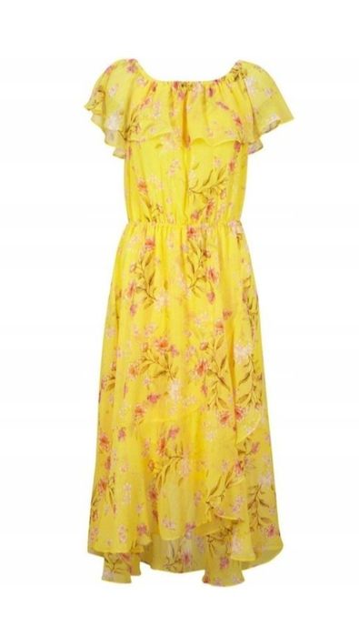 Wyprzedaż sukienka 42 44 carmen kwiaty wesele komunia elegancka lato