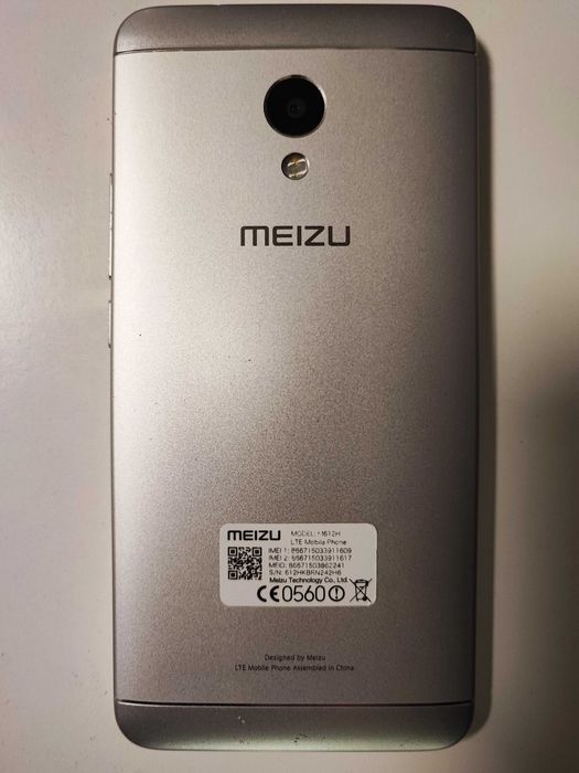 Meizu M5s (Модель M612H) 3/32Gb Silver, состояние нового, комплект