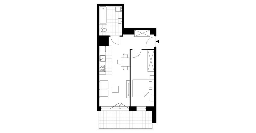 2-pokojowe mieszkanie 39m2 + balkon