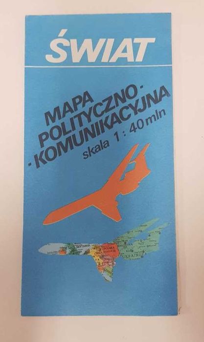 Świat Mapa Polityczno Komunikacyjna 1983