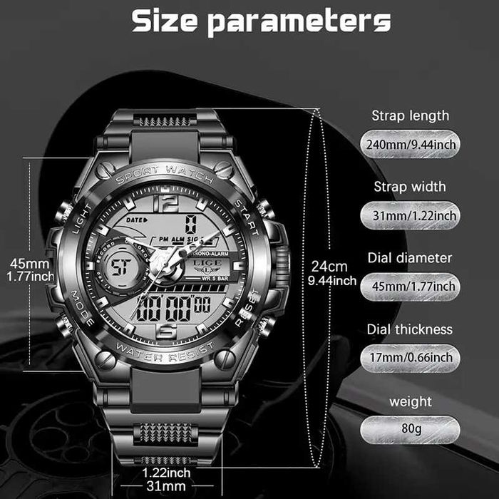 Zegarek Sportowy  LIEGE Nowy/folie