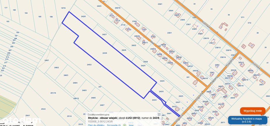 Duża działka rolna z możliwością zabudowy zagrodowej – Dobieszków