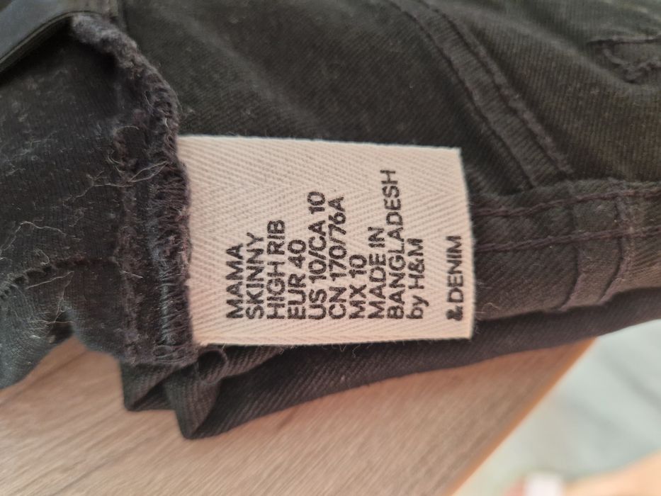 Czarne spodnie ciążowe H&M L