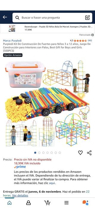 2 conjuntos Palhas construção (jogo criança)