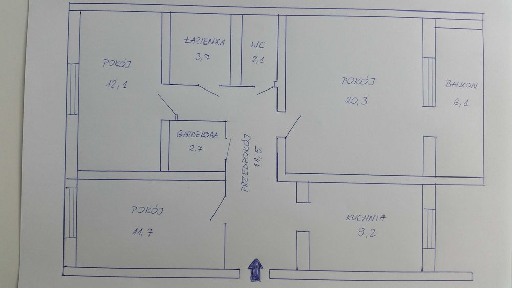 3 niezależne pokoje, Dolny Mokotów 74 m²