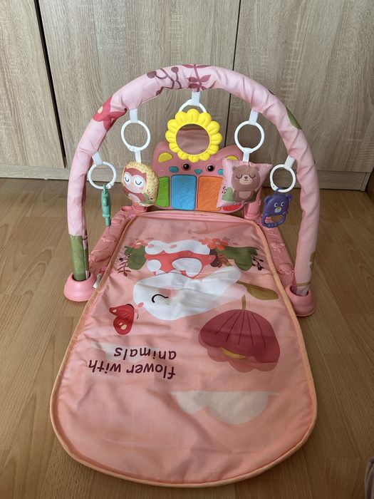 Килимок толокар 2в1  рожевий,  піаніно 3м+ є коробка гарний стан