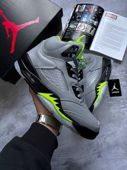 air jordan 5 retro green - купить обувь мужскую - Цена на OLX.ua