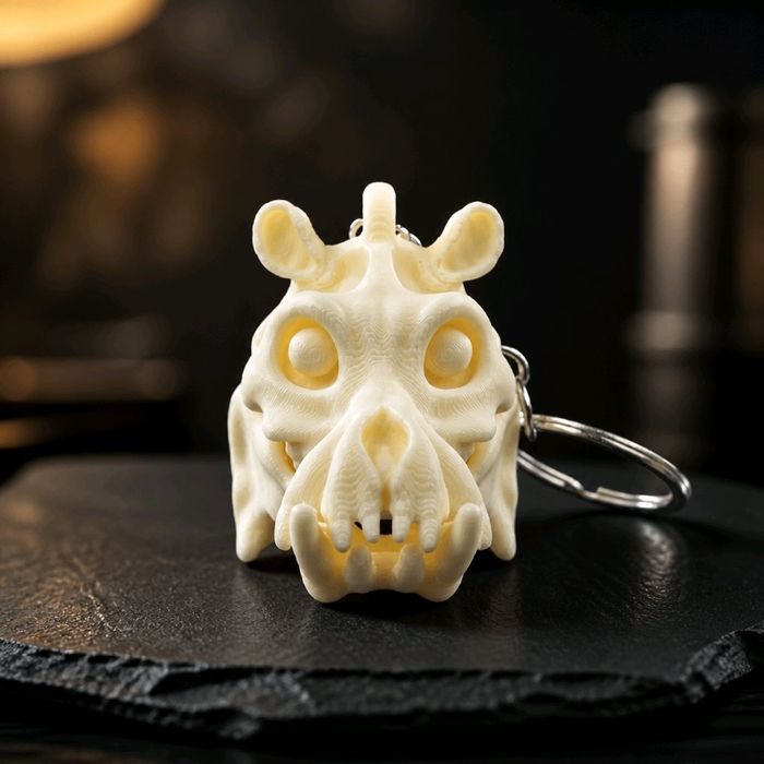 Brelok Czaszki Hipopotama na Halloween z Mrocznym Klimatem!