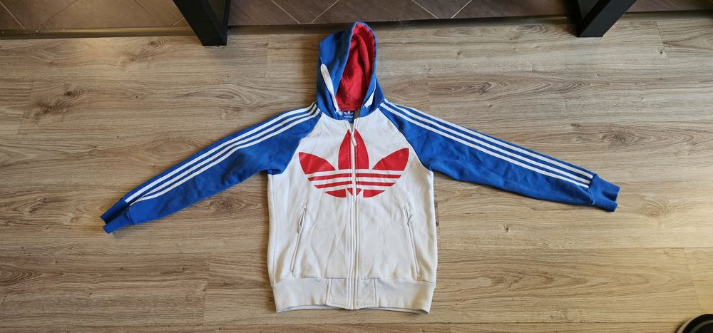 Adidas bluza z kapturem rozmiar S wymiary na zdjęciach