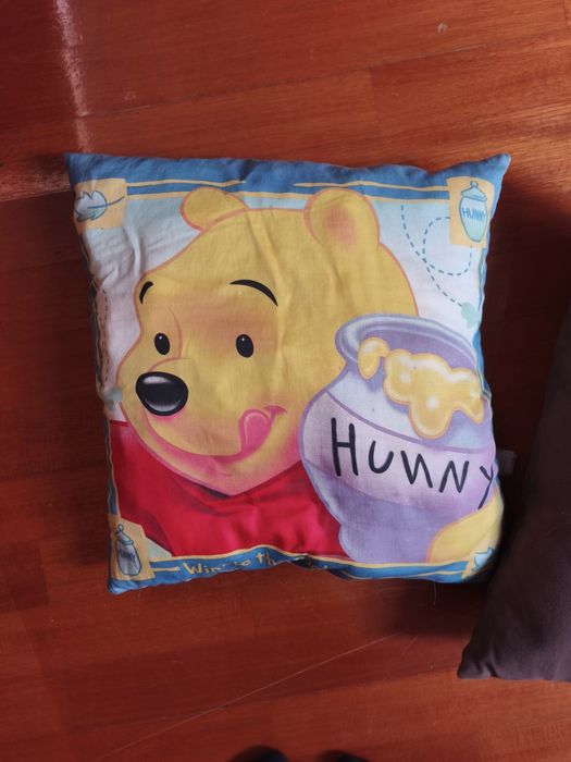 Almofadas Winnie the Pooh Castanha lantejoulas e cor de rosa