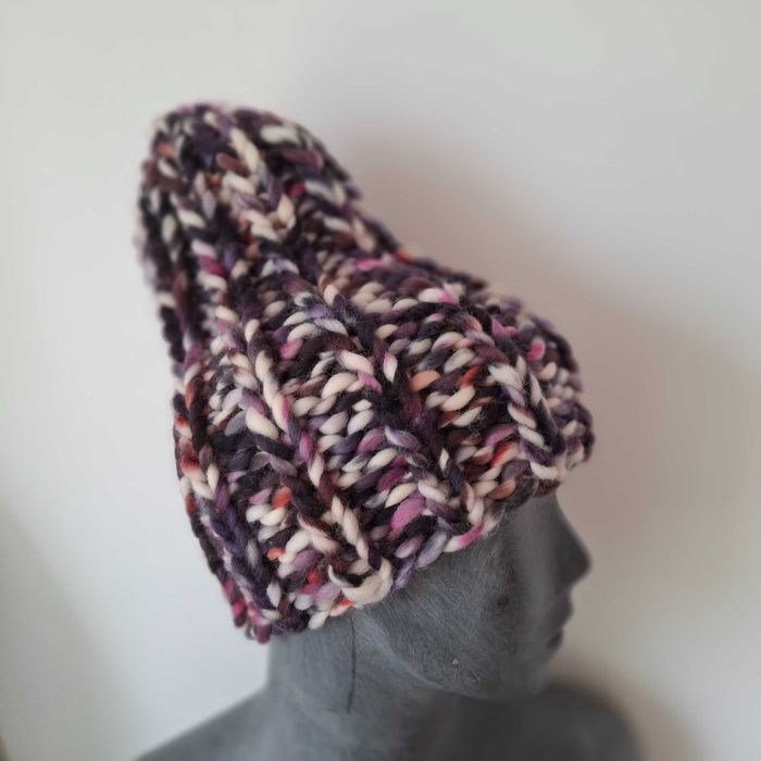 czapka handmade wełna merino