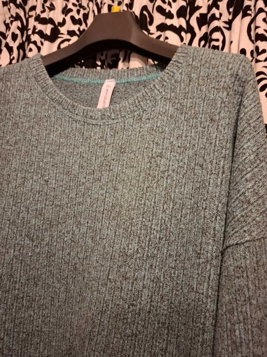 sukienka z kieszeniami zielony melanż