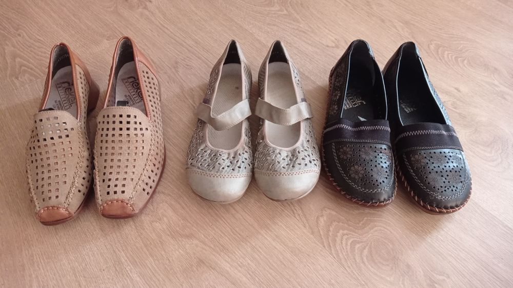 Туфли летние балетки лоферы босоножки Rieker