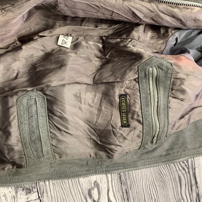 Кожаная куртка Grey Leather Aviator Pilot Bomber Alpha Cockpit