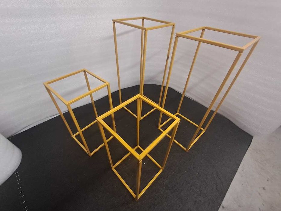 Stojak metalowy złoty profil 10 mm komplet 4 sztuk