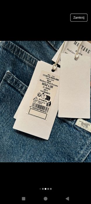 Nowe jeansy Mustang Madison Wide Pockets W32 L30