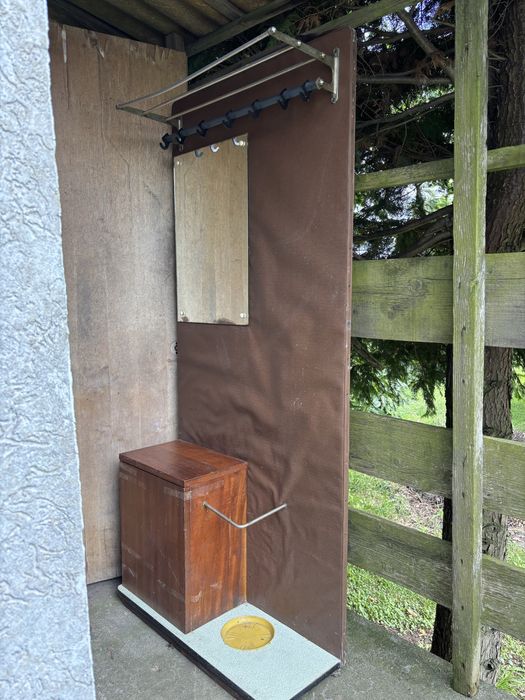 Wieszak garderoba z lustrem PRL rarytas