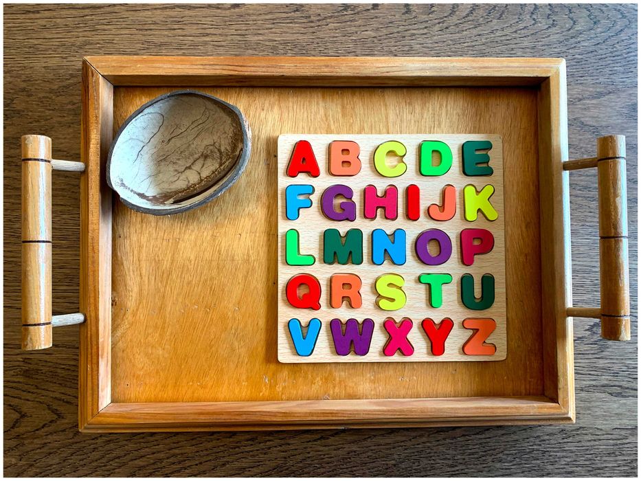 Alfabeto em madeira - Montessori