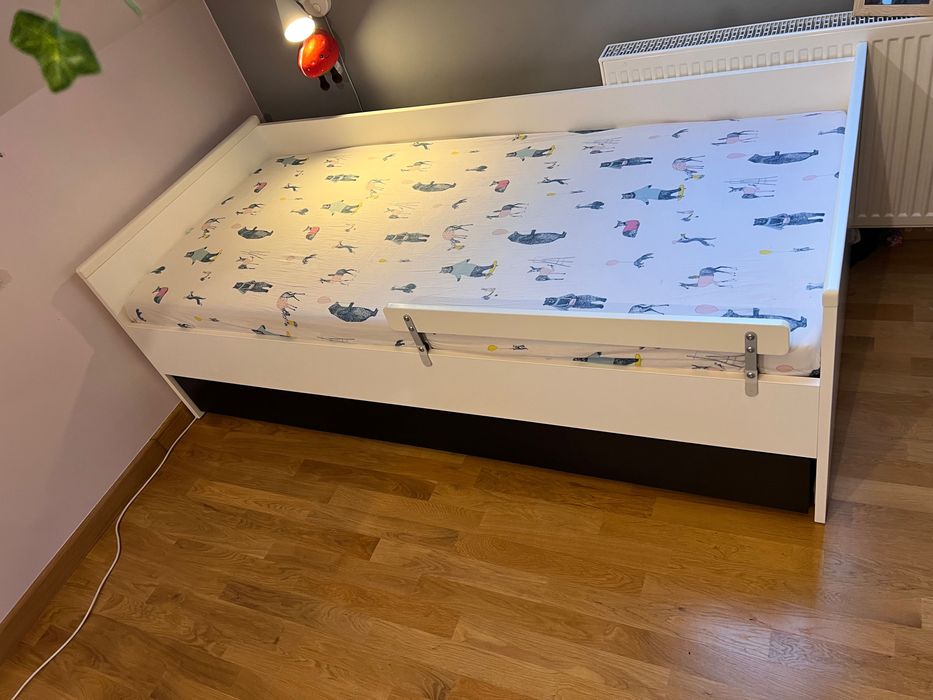 VOX YOUNG USERS Łóżko / Kanapa z podnoszonym stelażem i szufladą białe