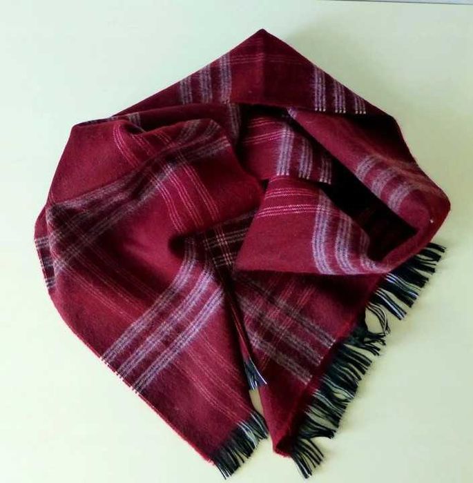 Tie Rack Francois Duchamp elegancki męski szalik w kratkę