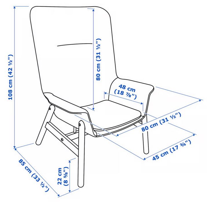Poltrona  VEDBO c/costas altas-Ikea