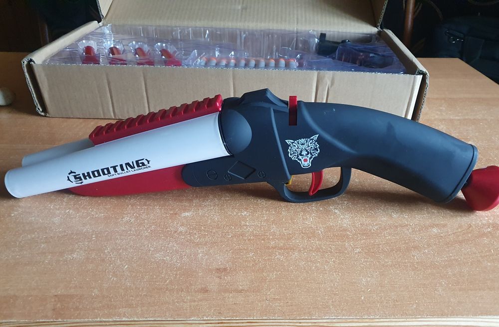 Двухствольный детский пневматический дробовик для мальчиков