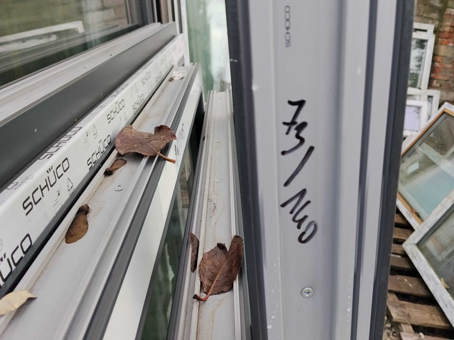 Okno pcv FIX 73/140 antracyt trzy szybowe