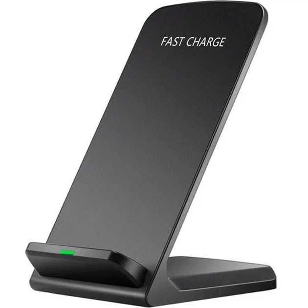 Бездротовий зарядний пристрій QI Charger Stand 2A 15W QC3.0 Black