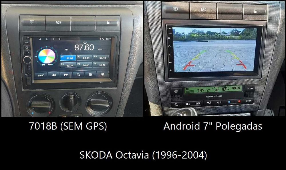 (NOVO) Rádio 2DIN • SKODA Octavia (1996 até 2013) • Android [4+64GB]