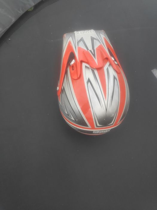 Kask full face pomarańczowy