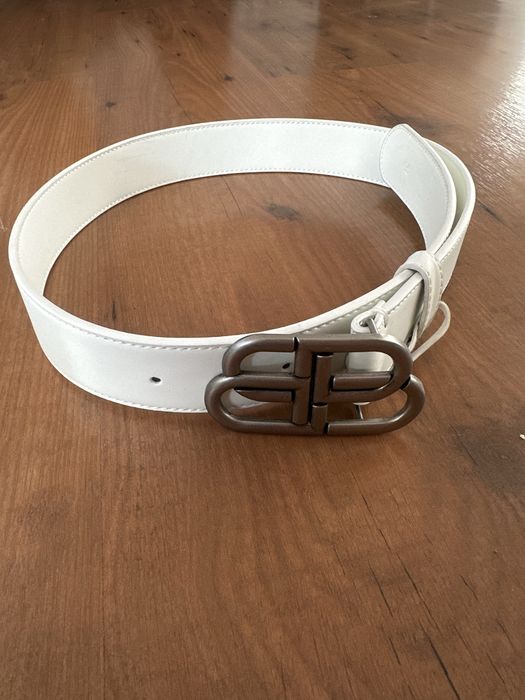 Pasek bialy balenciaga 95 cm
