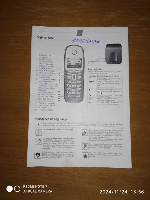 ## Telefone fixo Siemens Gigaset A160 (sem fios) ##64551535807235122