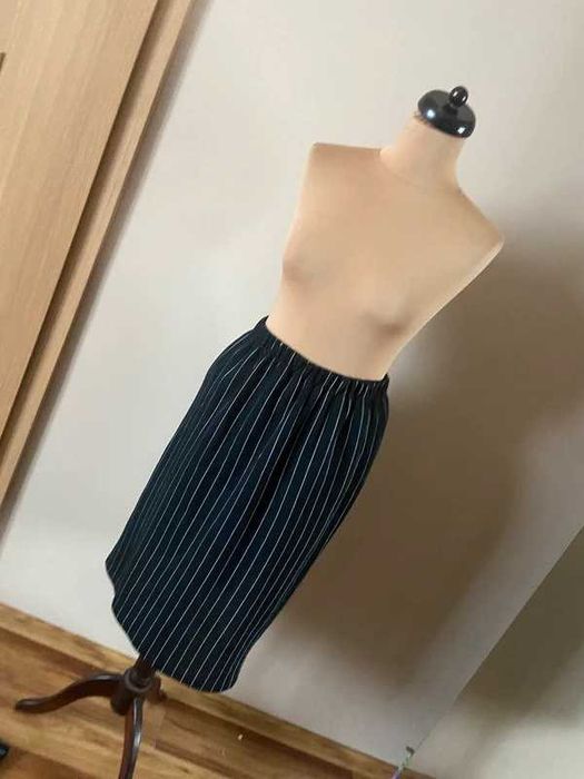 Komplet spodnica sweter zakiet paski real vintage lata 80 90