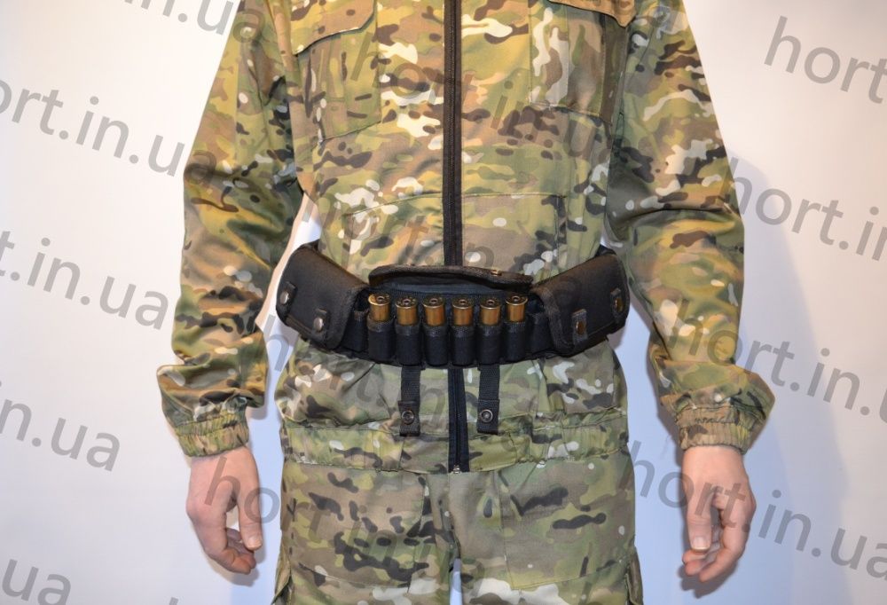 Патронташ поясной на 24 патрона закрытый камуфляжный качественный