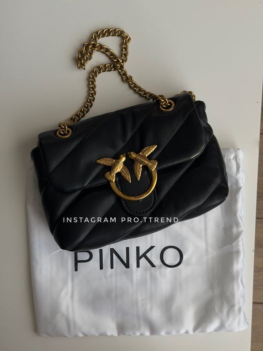 Сумка пуф Pinko, чорна сумка Pinko