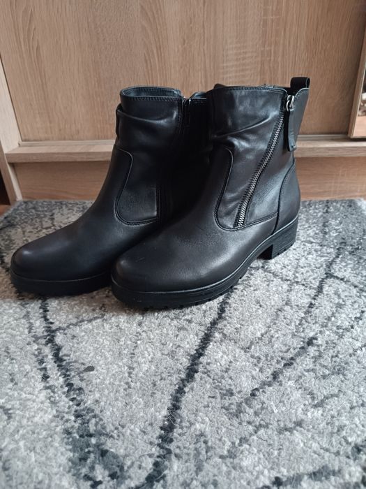 Pół kozaki,botki skórzane Medicus