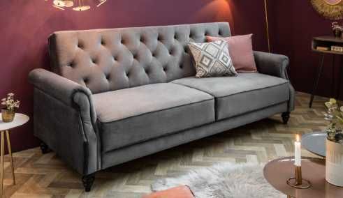 Sofa MAISON BELLE 220cm szara z funkcją spania GLAMOUR ideał