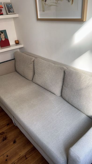 Sofá cama bege ikea