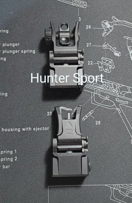 Складные механические, прицельные Мушка и Целик Leapers UTG USA. Цілик