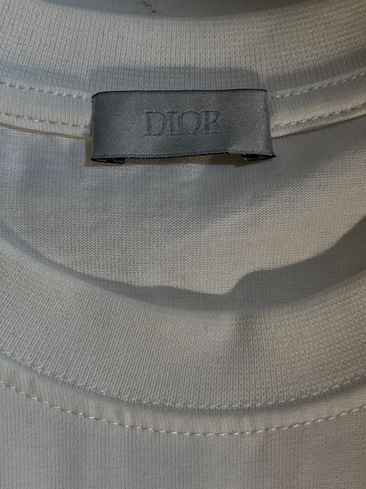 T-shirt Dior 1947 Branca - Bordado Prateado - Tamanho L