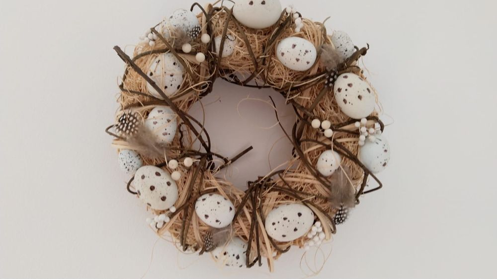 Wianek wielkanocny 33cm Nowy