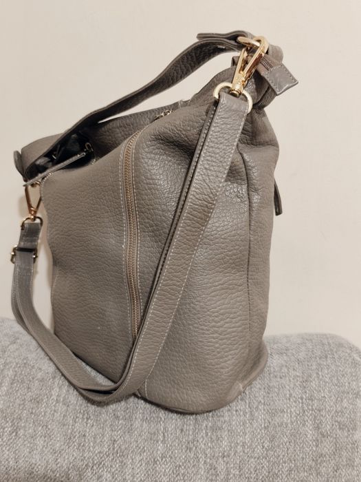 Skórzana Shopperka do ręki i na ramię NYPD