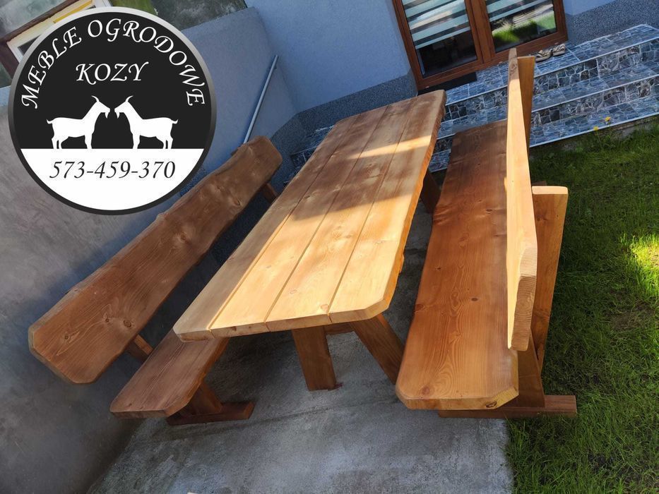 CENY DO KOŃCA LUTEGO Meble ogrodowe drewniane góralskie Lite drewno